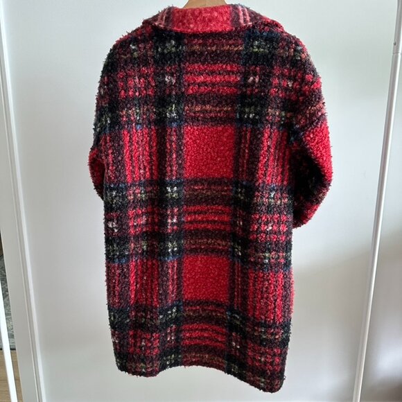 Charlie.B Red Plaid Coat - Picture 2 of 3